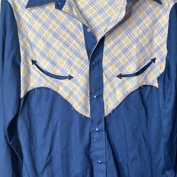 Stage West Vintage Pearl Snap size large - Picture 4 of 6